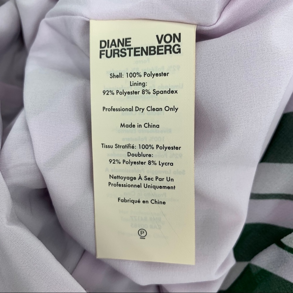 DVF Diane von Furstenberg Harlene Stripe Lavender fog green dress new Small 4 6 - Picture 8 of 8